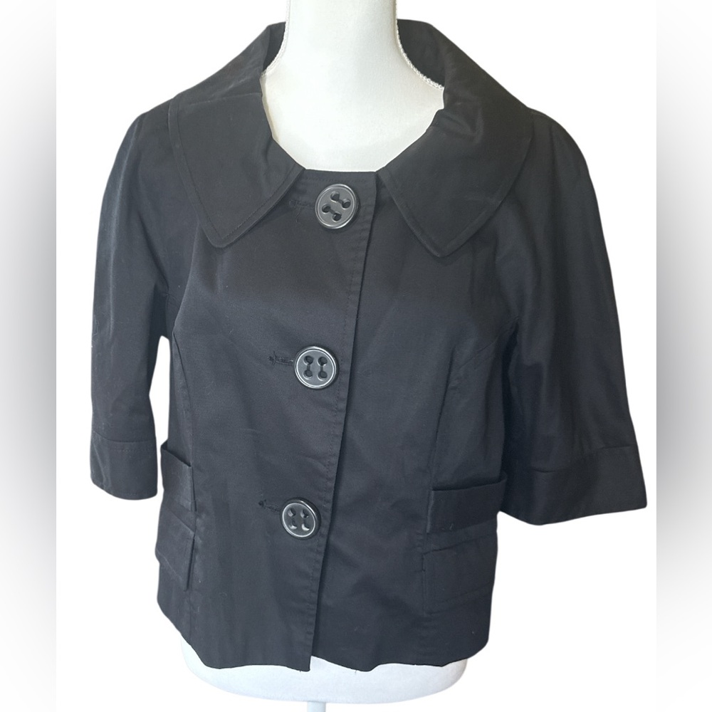 Spense Black Women's Blazer with Large Buttons